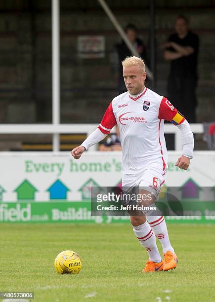 Andrew Davies of Ross County at the Pre Season Friendly between Elgin and Ross County at Borough Briggs on July 11th, 2015 in Elgin, Scotland.