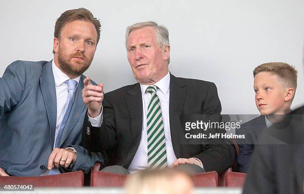 Former captain and manager of Celtic Billy McNeill at the Pre Season Friendly between Celtic and Real Sociedad at St Mirren Park on July 10th, 2015...