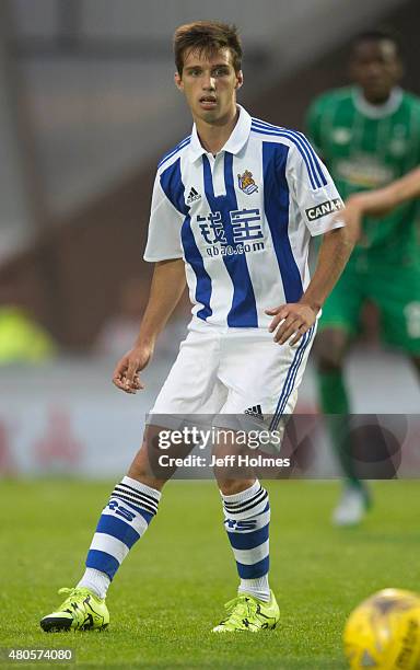 Eneko Capilla of Real Sociedad at the Pre Season Friendly between Celtic and Real Sociedad at St Mirren Park on July 10th, 2015 in Paisley, Scotland.