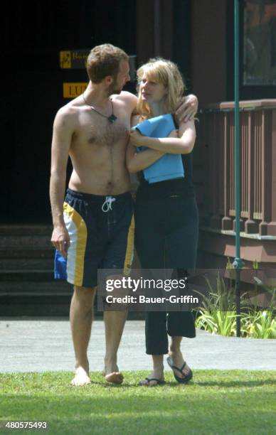 Gwyneth Paltrow and Chris Martin are seen on May 01, 2003 in Kauai, Hawaii.