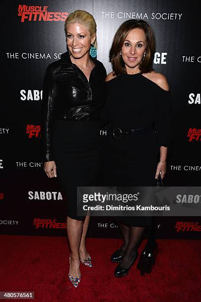 Sportscaster and TV personality Jill Martin and TV anchor Rosanna Scotto attend The Cinema Society with Muscle & Fitness screening of Open Road...