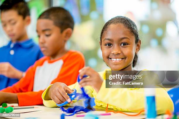 elementary arts and crafts - summer school stock pictures, royalty-free photos & images