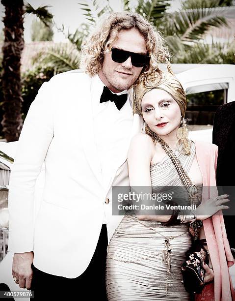 Peter Dundas and Catherine Baba attend Natasha Poly BDAY party in Amsterdam on July 12, 2015 in Amsterdam, Netherlands.