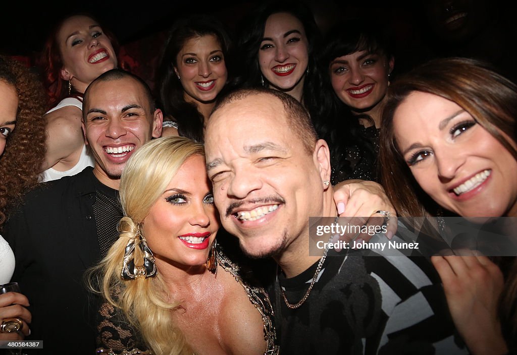 Coco Lucious ) Coco and Ice-T pose with The Vanity Vixens during the