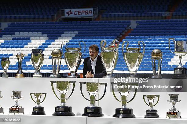 Iker Casillas attends a press conference to announce that Iker Casillas will be leaving Real Madrid football team on July 13, 2015 in Madrid, Spain.