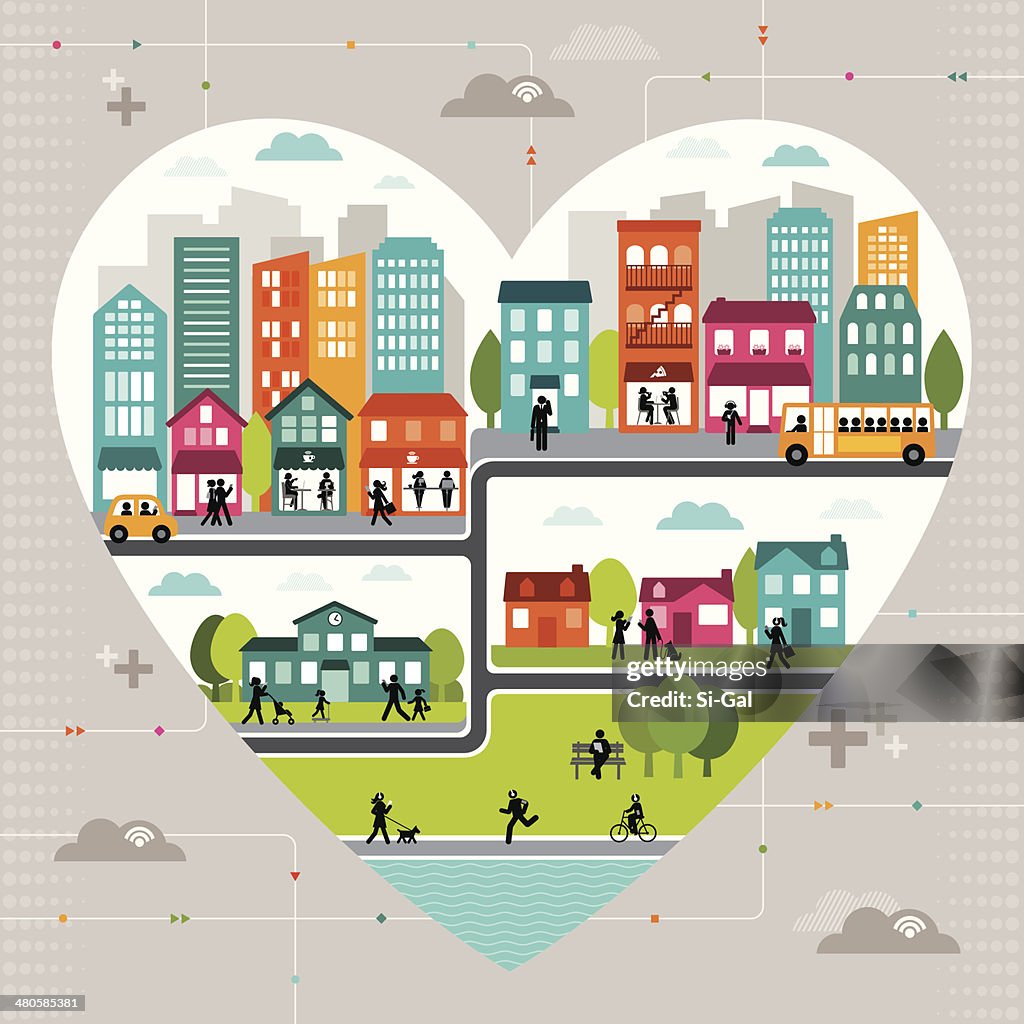 Community Connection Indesign Connected Community High-Res Vector Graphic - Getty Images
