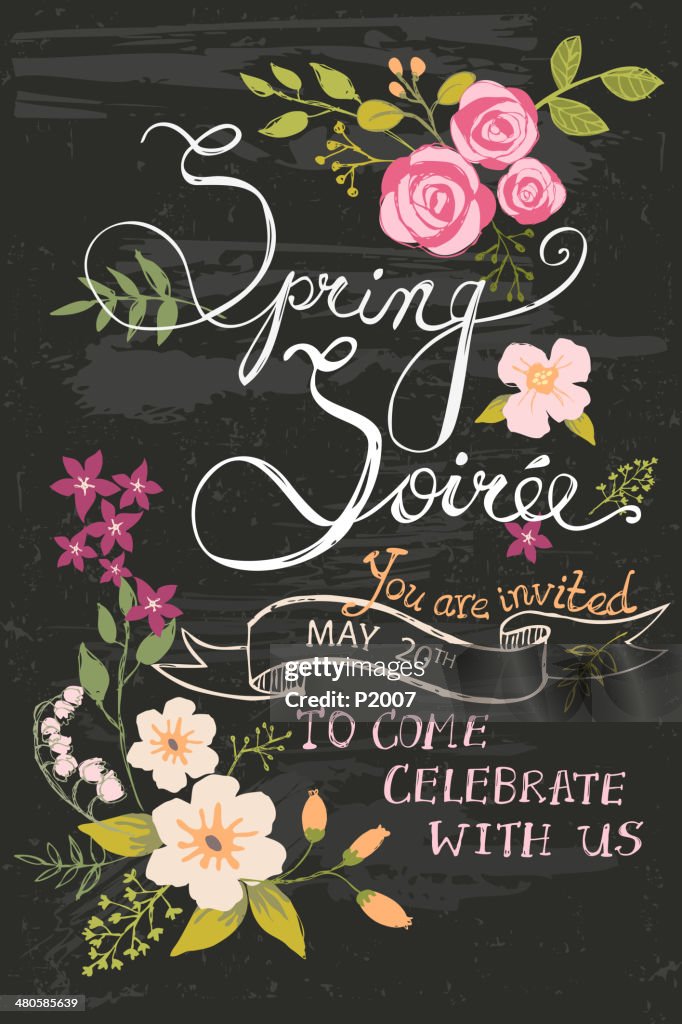 Primavera Soiree Chalkboard