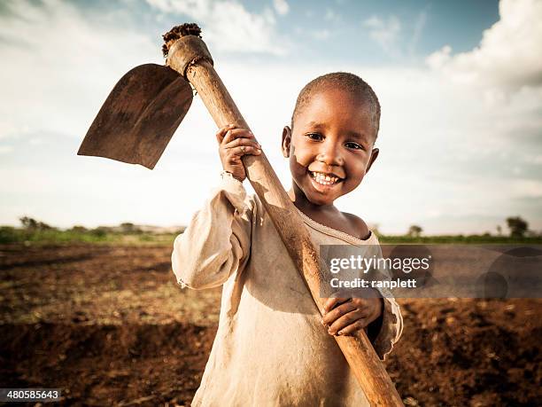 african farm girl - poor africans stock pictures, royalty-free photos & images