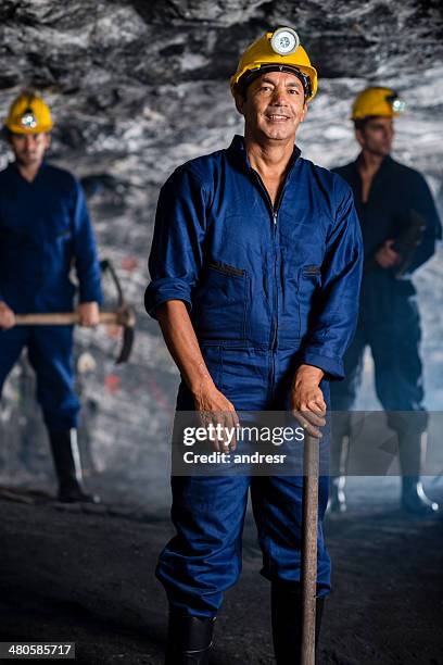 miners digging a tunnel - miner stock pictures, royalty-free photos & images