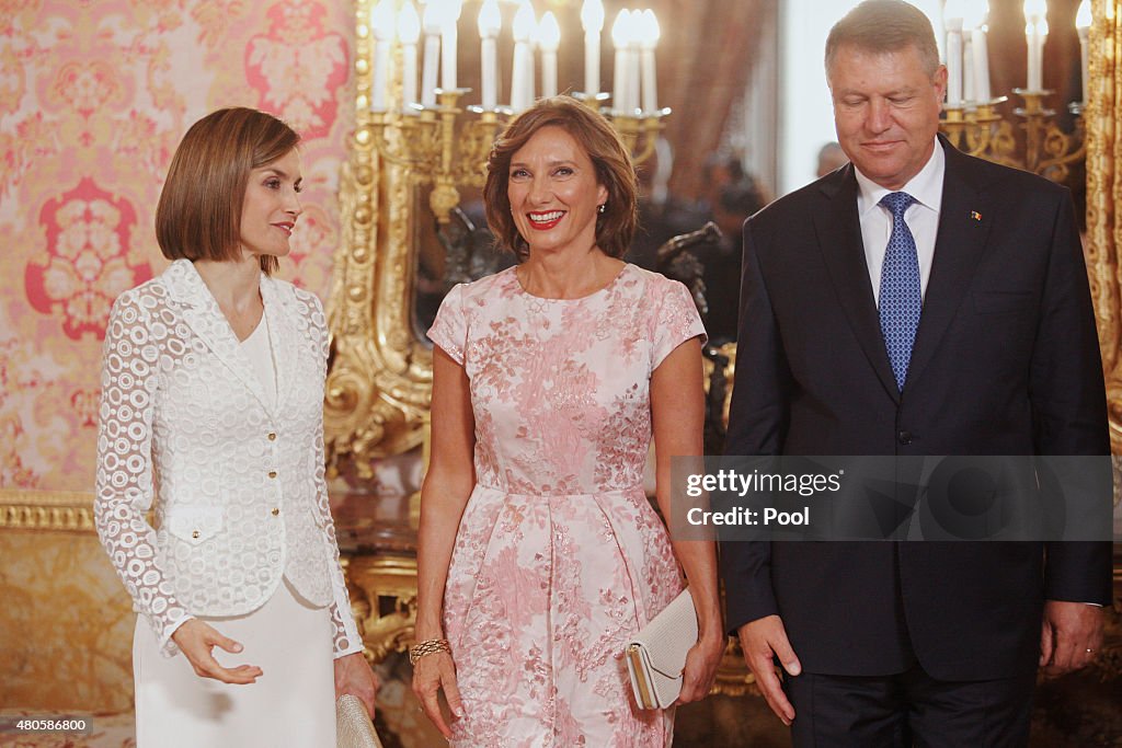 Spanish Royals Host a Lunch For President of Romania