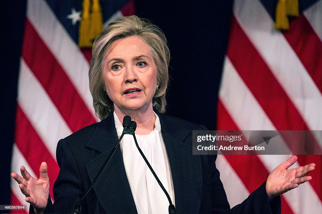 Hillary Clinton Delivers Policy Address On US Economy