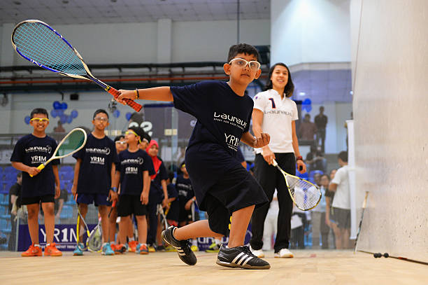 MYS: Laureus Squash visit with Nicol David - 2014 Laureus World Sports Awards