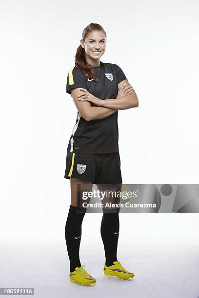 United States National Soccer team member, Alex Morgan is photographed for Sports Illustrated on May 2, 2015 in Newport Beach, California. CREDIT...