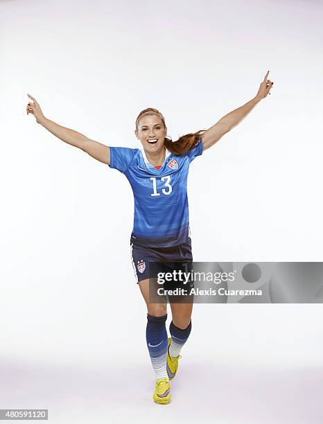 United States National Soccer team member, Alex Morgan is photographed for Sports Illustrated on May 2, 2015 in Newport Beach, California. CREDIT...