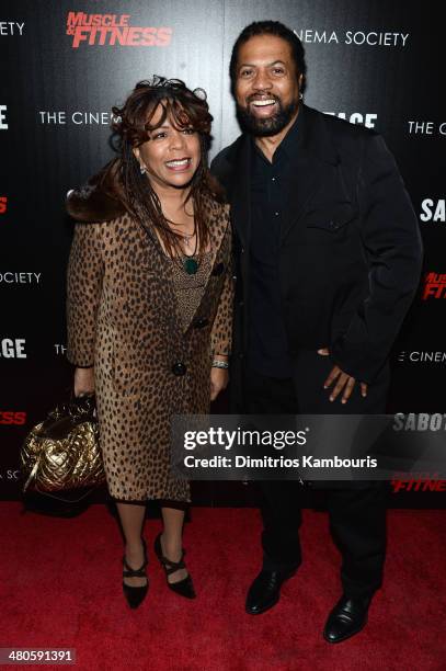 Valerie Simpson and Ray Simpson attend The Cinema Society with Muscle & Fitness screening of Open Road Films' "Sabotage" at AMC Loews Lincoln Square...