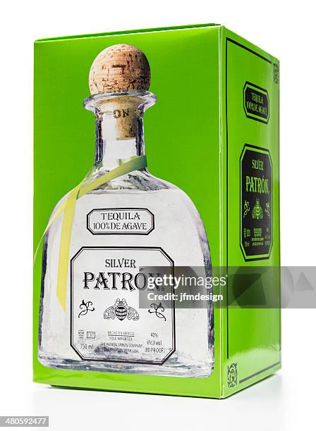 silver patron tequila box - lechuguilla cactus stock pictures, royalty-free photos & images