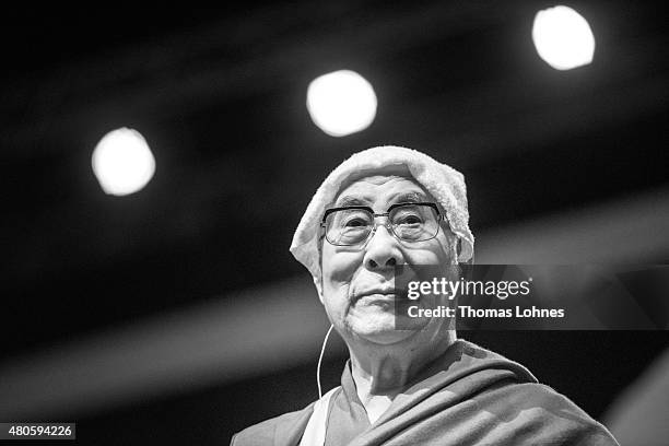 The XIV Dalai Lama attends 80th birthday celebrations at the 'Jahrhunderthalle' on July 13, 2015 in Frankfurt, Germany.