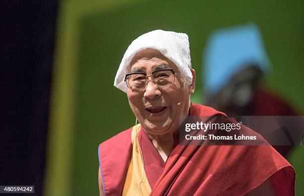 The XIV Dalai Lama attends 80th birthday celebrations at the 'Jahrhunderthalle' on July 13, 2015 in Frankfurt, Germany.