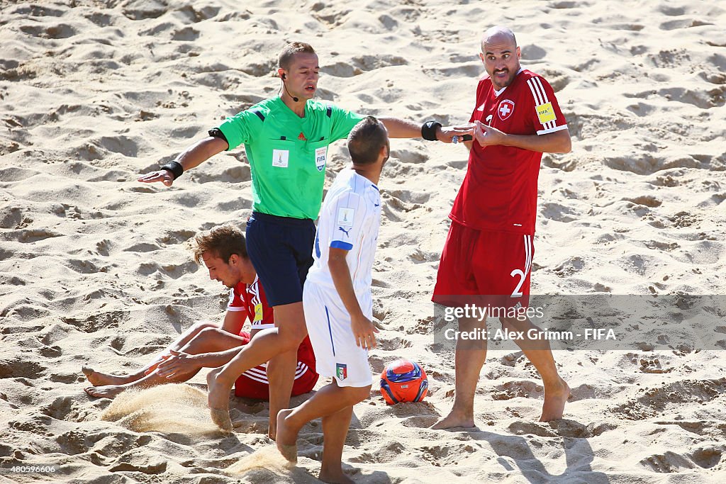 Switzerland v Italy: Group B - FIFA Beach Soccer World Cup