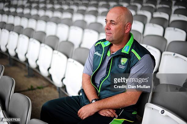 Darren Lehmann, Head Coach of Australia poses ahead of the 2nd Ashes Test Match at Lord's Cricket Ground on July 13, 2015 in London, England.