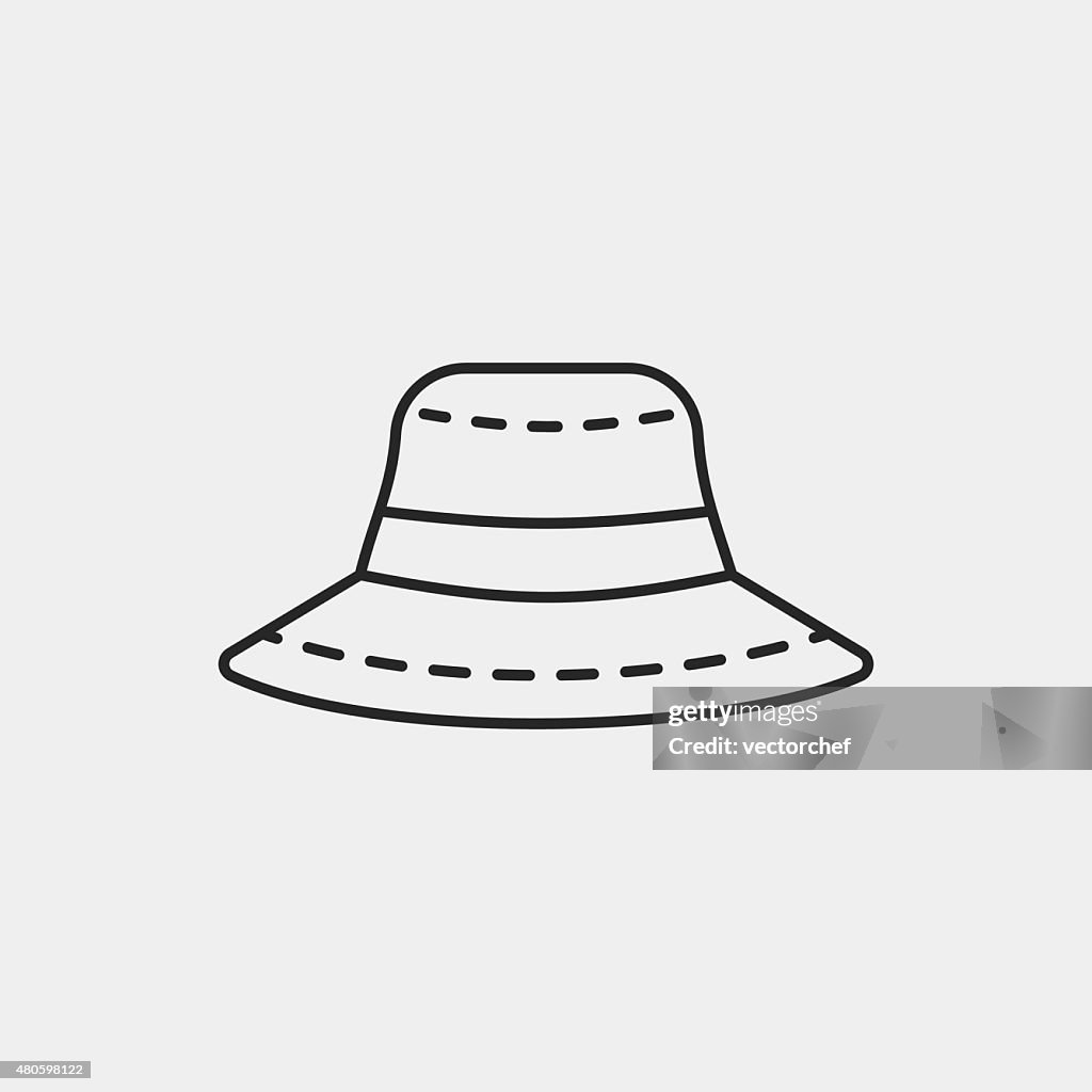 Sun hat line icon