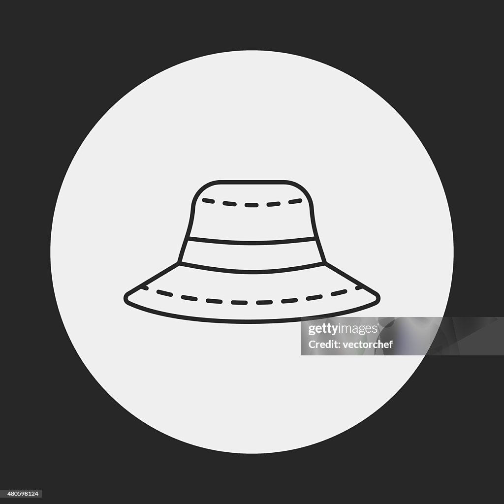 Sun hat line icon