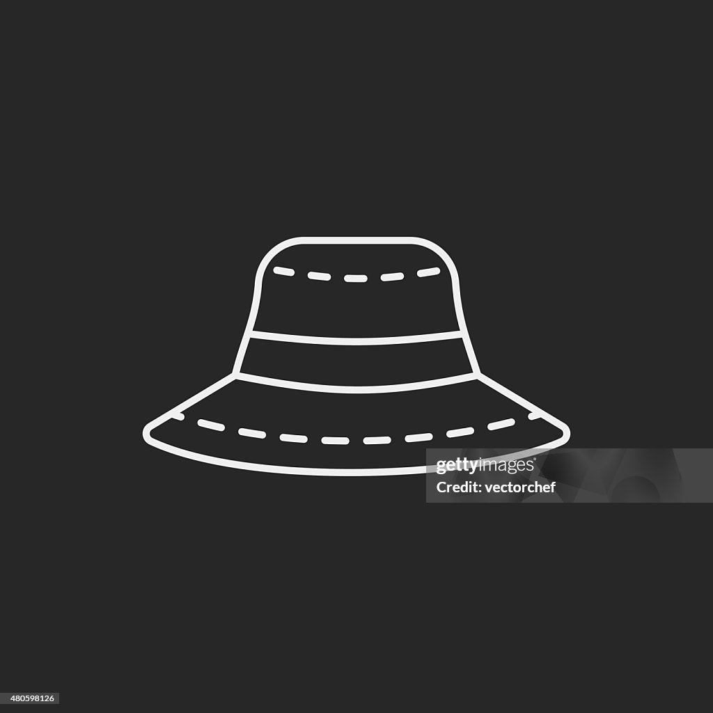 Sun hat line icon