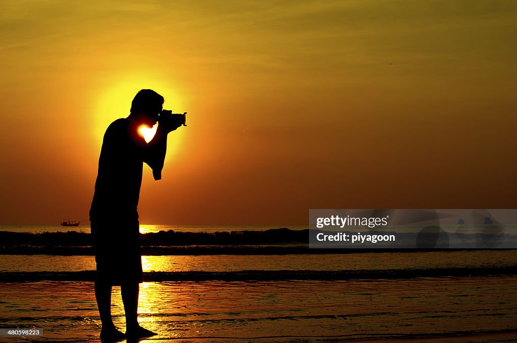 Silhouette der Fotograf