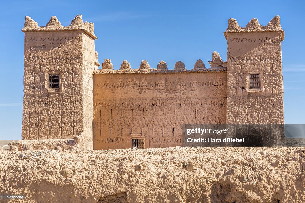 Ancient casbah building in Morocco, North Africa