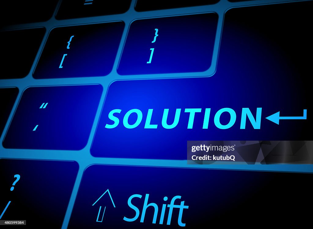 Solution button on computer keyboard