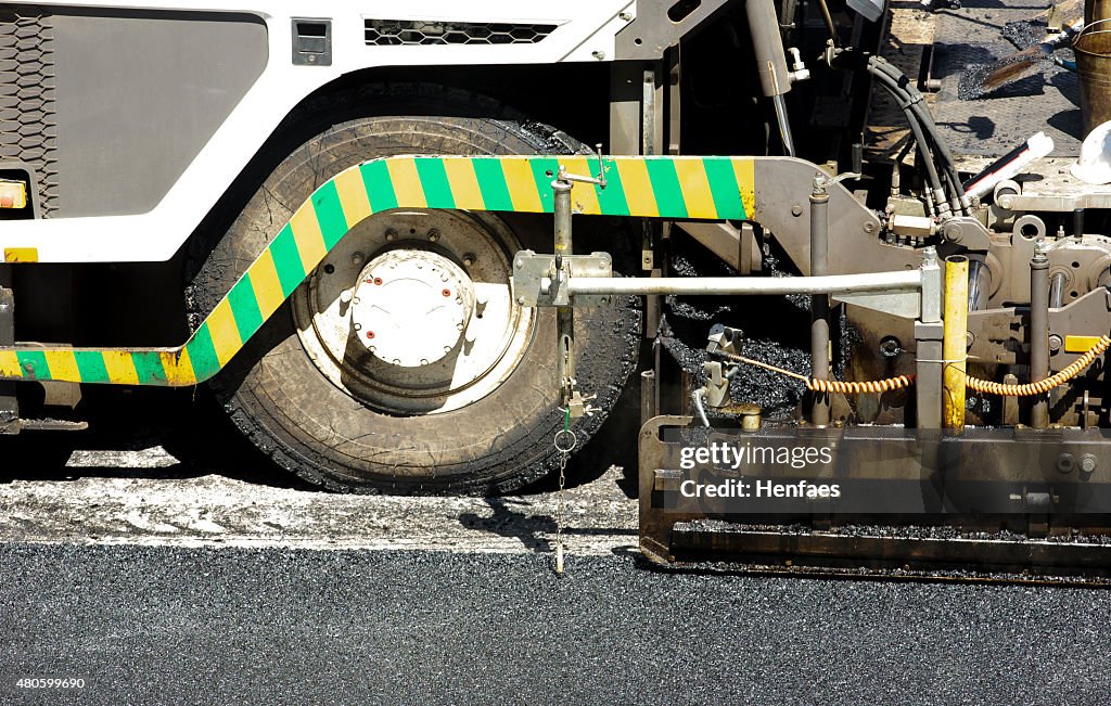 Asphalt stillgelegt für eine neue Straße Oberfläche layer-Maschine