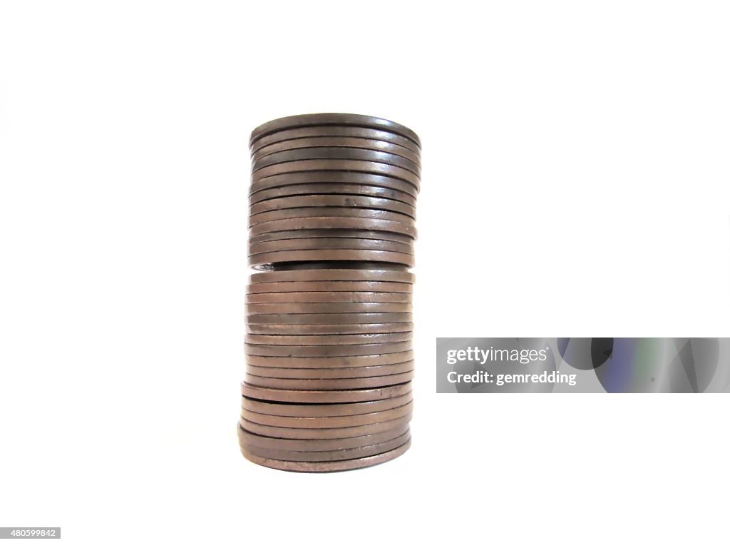 Pile of copper coins