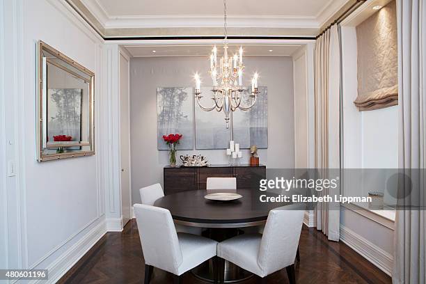 Personality/finance adviser, Suze Orman's apartment is photographed for Wall Street Journal on October 30, 2014 at home in her Plaza apartment in New...
