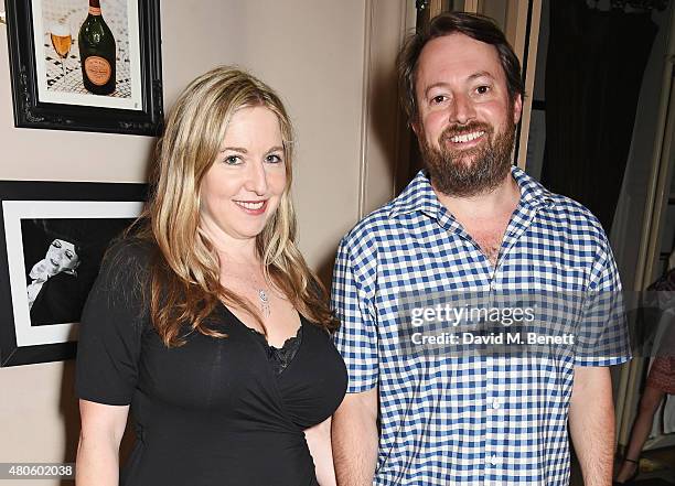 Victoria Coren Mitchell and David Mitchell attend an after party following the press night performance of "The Mentalists" at Kettner's on July 13,...