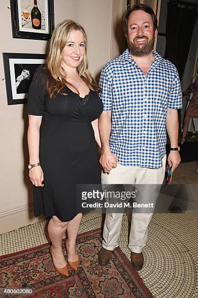Victoria Coren Mitchell and David Mitchell attend an after party following the press night performance of "The Mentalists" at Kettner's on July 13,...