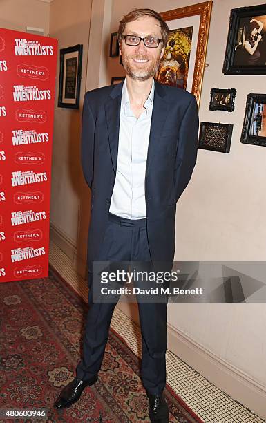 Cast member Stephen Merchant attends an after party following the press night performance of "The Mentalists" at Kettner's on July 13, 2015 in...