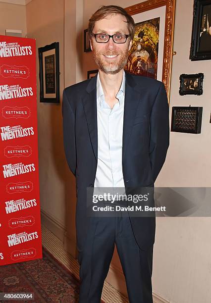 Cast member Stephen Merchant attends an after party following the press night performance of "The Mentalists" at Kettner's on July 13, 2015 in...