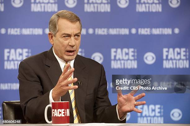 John Dickerson interviews Speaker of the House John Boehner in an interview that aired on the July 12, 2015 edition of "Face the Nation."