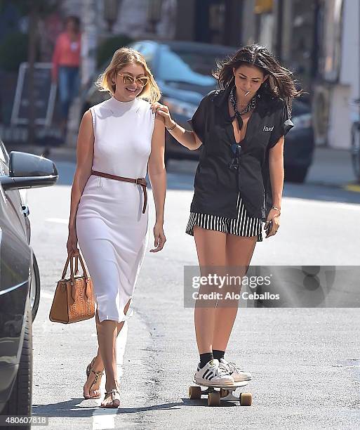 Gigi Hadid is seen in Soho on July 13, 2015 in New York City.
