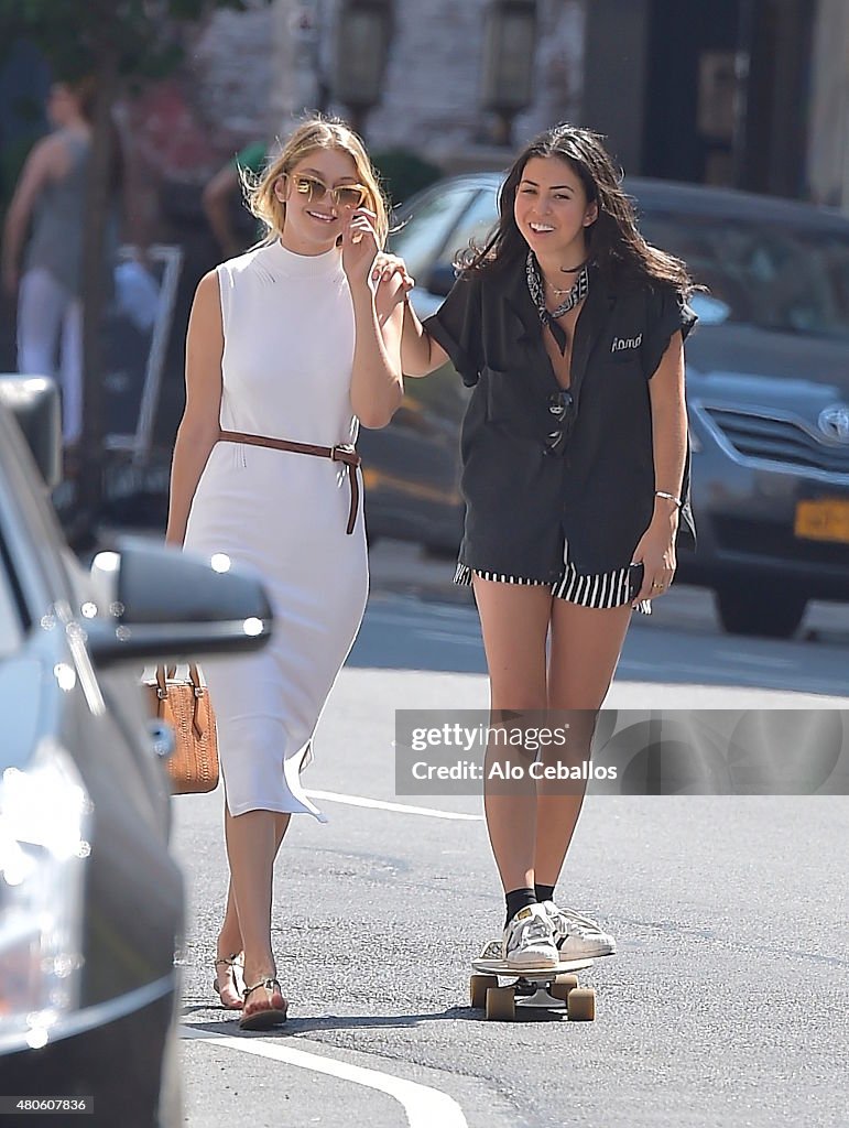 Celebrity Sightings In New York City - July 13, 2015