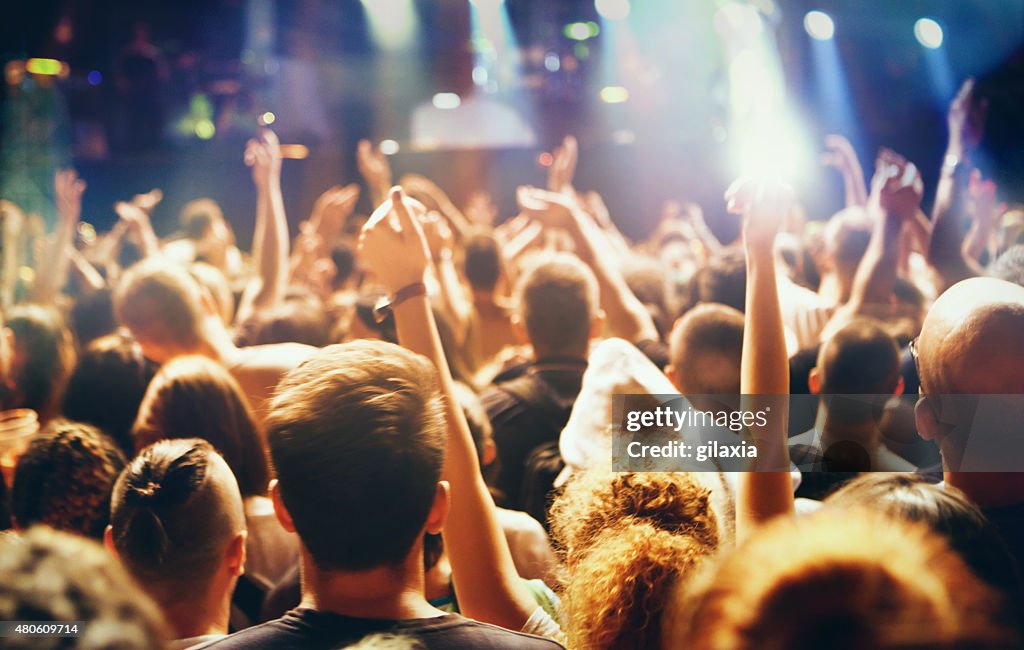 People at concert party.