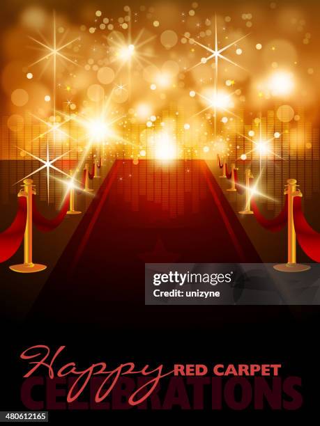 roter teppich hintergrund mit textfreiraum - red carpet hospitality gala stock-grafiken, -clipart, -cartoons und -symbole
