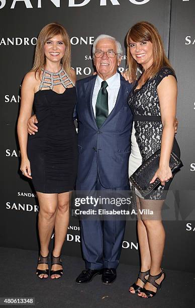 Laura Squizzato, Sandro Ferrone and Silvia Squizzato attend Sandro Ferrone F/W 2015/16 Collection Presentation as part of AltaRoma AltaModa Fashion...