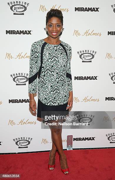 Actress Montego Glover attends the New York premiere of "Mr. Holmes" at Museum of Modern Art on July 13, 2015 in New York City.
