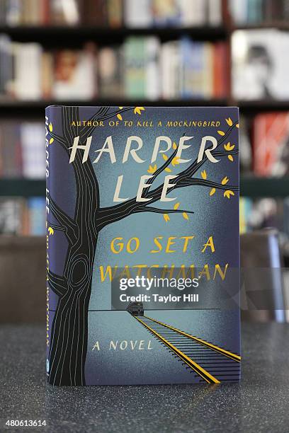 Display copy of "Go Set a Watchman", the first published novel by "To Kill a Mockingbird" author Harper Lee in 55 years, on the day before its...