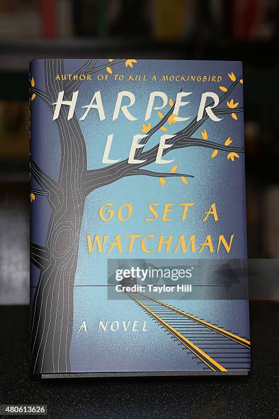 Display copy of "Go Set a Watchman", the first published novel by "To Kill a Mockingbird" author Harper Lee in 55 years, on the day before its...