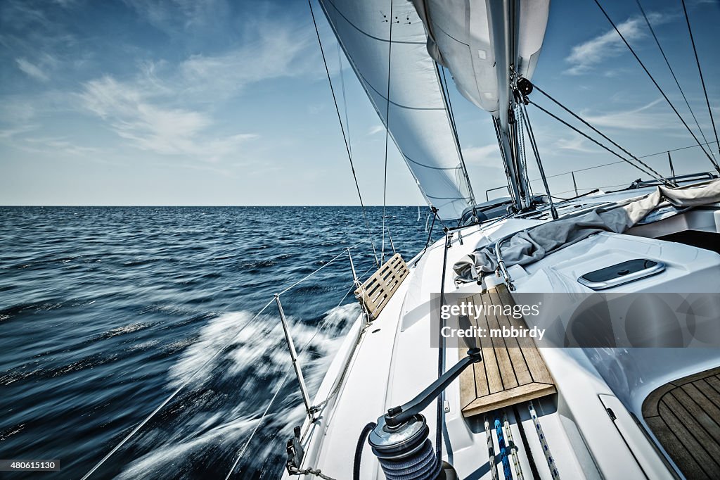 Sailing with sailboat