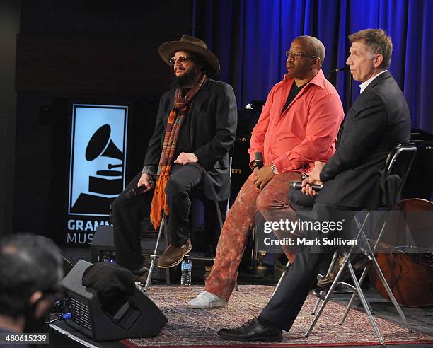 Blue Note president Don Was, musician Terence Blanchard and GRAMMY Museum executive director Bob Santelli onstage during Blue Note: The Finest In...