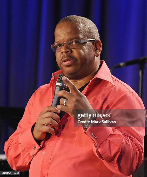 Musician Terence Blanchard onstage during Blue Note: The Finest In Jazz exhibit launch at The GRAMMY Museum on March 25, 2014 in Los Angeles,...