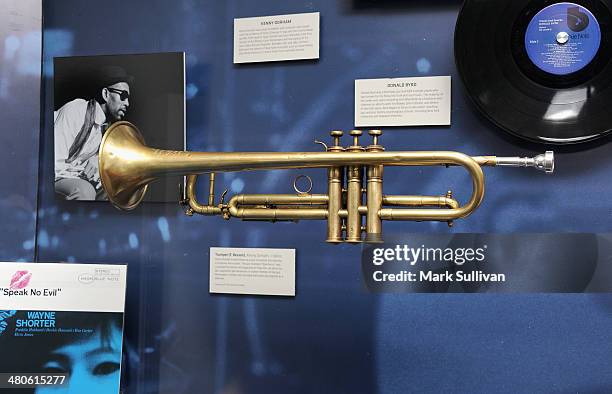 General view of atmosphere during Blue Note: The Finest In Jazz exhibit launch at The GRAMMY Museum on March 25, 2014 in Los Angeles, California.
